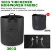 OPPOLIFE Potato Grow Bags with Flap Windows, Sturdy Fabric Pots with Handles, Black, 4-Pack view 4