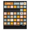 REGELETO Boho 46+3-Pocket Calendar Chart with 92 Cards, 73 x 61 cm, Black view 1
