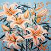 MIRONS Cross-Stitch Kit, Beautiful Lily Bouquet, D, 40 x 50 cm, 11CT view 1