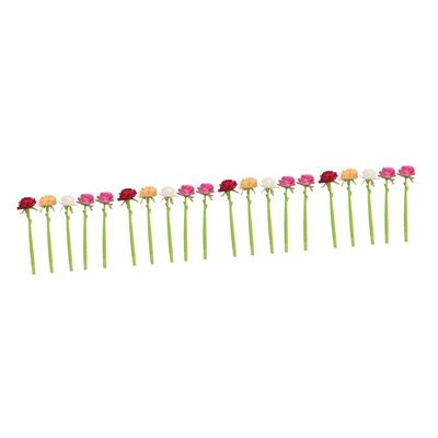 MAGICLULU 20-Piece Artificial Flower Ballpoint Pens, Creative Silicone Writing Pens, Assorted Colors