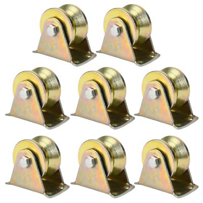 8-Pack V-Groove Rope Pulleys with Ball Bearings, 210 kg Capacity