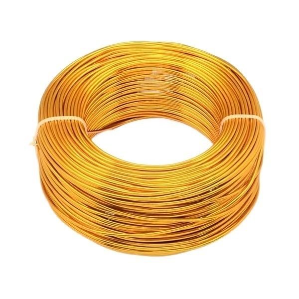 Aluminum Wire, 1 Roll for Jewelry Making, 0.8–6 mm, 23 Colors, Orange