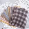 DUNSBY Vellum Paper Sample Pack, 12 Pieces/Set, Color Grid Dot Basic Patterns, for Scrapbooking, Happy Planner, Card Making, and Junk Journaling (Brown) view 1