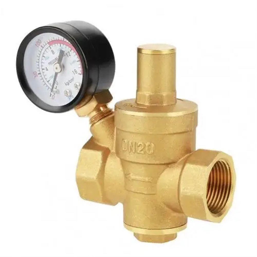 Durable Water Pressure Reducer, Die-Cast, Adjustable, Rust-Resistant, Lead-Free