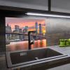 SMTDeco Stove Cover 70 × 52 cm – Extra Counter Space, Splash Guard & Cutting Board, Tempered Glass, Scratch-Resistant, for Induction/Ceramic Cooktops, 1-Piece, Orange City Bridge Design view 4