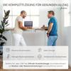 Ergolutions Primus Desk, White Frame, 1600 x 800 x 25 mm Oak Top, Electric Height-Adjustable Standing Desk, 125 kg Capacity view 3