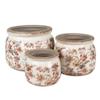 Clayre & Eef Ceramic Indoor Flower Pot, 20 x 15 cm, Beige/Pink view 3
