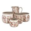 Clayre & Eef Ceramic Indoor Flower Pot, 20 x 15 cm, Beige/Pink view 4
