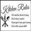 AGDeko Wooden Sign 40 x 30 cm, Kitchen Rules view 1