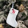 Fillable Santa Stocking with 26 Letters, Christmas Fireplace Stocking, Personalized Hanging Christmas Stocking (S, One Size) view 2