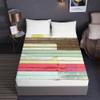 Highdi 3D Wood Panel Fitted Sheet, Soft Breathable Microfiber, Deep Pocket up to 8 in, 63 x 79 in, Beige Red view 2