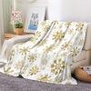 Chickwin Christmas Snowflake Flannel Fleece Throw Blanket, 31.5 x 47.24 in, Golden Snowflake A view 1