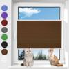 No-Drill Pleated Blind 80 x 110 cm, Adjustable, Brown view 1