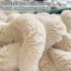 Baketron Rabbit Plush Faux-Fur Fleece Blanket, Khaki, 180 x 200 cm view 3