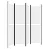 ZQQLVOO 4-Panel Bedroom Room Divider, White Fabric, 200 x 180 cm view 4