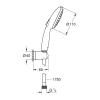 GROHE Vitalio 110 Shower Set, 2 Spray Patterns, 7 L/min view 3