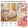 HonunG Winter Quilted Blanket, Fluffy Cashmere Blanket, Thickened Lamb Cashmere Comforter, Soft Warm Bedding (G, 150 × 200 cm, 2.5 kg) view 3