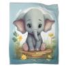 Cute Elephant Fleece Throw Blanket, Super Soft, 50 x 60 in (127 x 152 cm) view 4