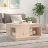 KTHLBRH Small Coffee Table with Storage, 60 x 61 x 32.5 cm, Solid Pine Wood view 1