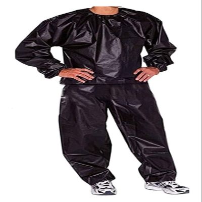 HAIYANG Sweat Sauna Suit, Full-Body PVC Training Suit, Black, XL