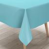 KEVKUS Solid Light Blue 291 PVC Tablecloth, Oval 140 x 200 cm, Raw Cut Edge view 2