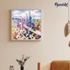 Figured'Art Paint by Numbers for Adults, Garden Fence and Flowers, DIY Kit, 40 x 50 cm, Unframed view 4
