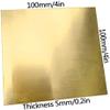 IkErna 100 × 100 mm Brass Sheet for Metalworking, Crafts & DIY, 2.5–5 mm Thick view 2