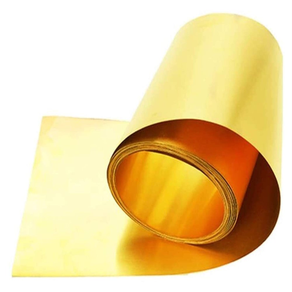 IkErna Brass Metal Strip, 50 mm Wide, 1,000 mm Long, 0.15–1 mm Thick