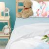 Flamingos with Flower Crowns Duvet Cover Set, Double Bed, 3-Piece view 4