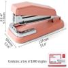 180° Rotatable Desktop Stapler, Includes 1,000 Staples, 35-Sheet Capacity, for Students and Office Use (Color: A) view 2