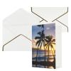 Hawaii Sunbeams Luxury Pearl Paper Christmas Greeting Cards view 2