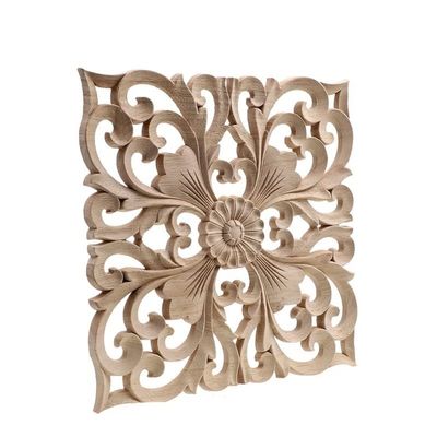 RAAMKA Wood Carved Ornaments for Furniture, 30 cm