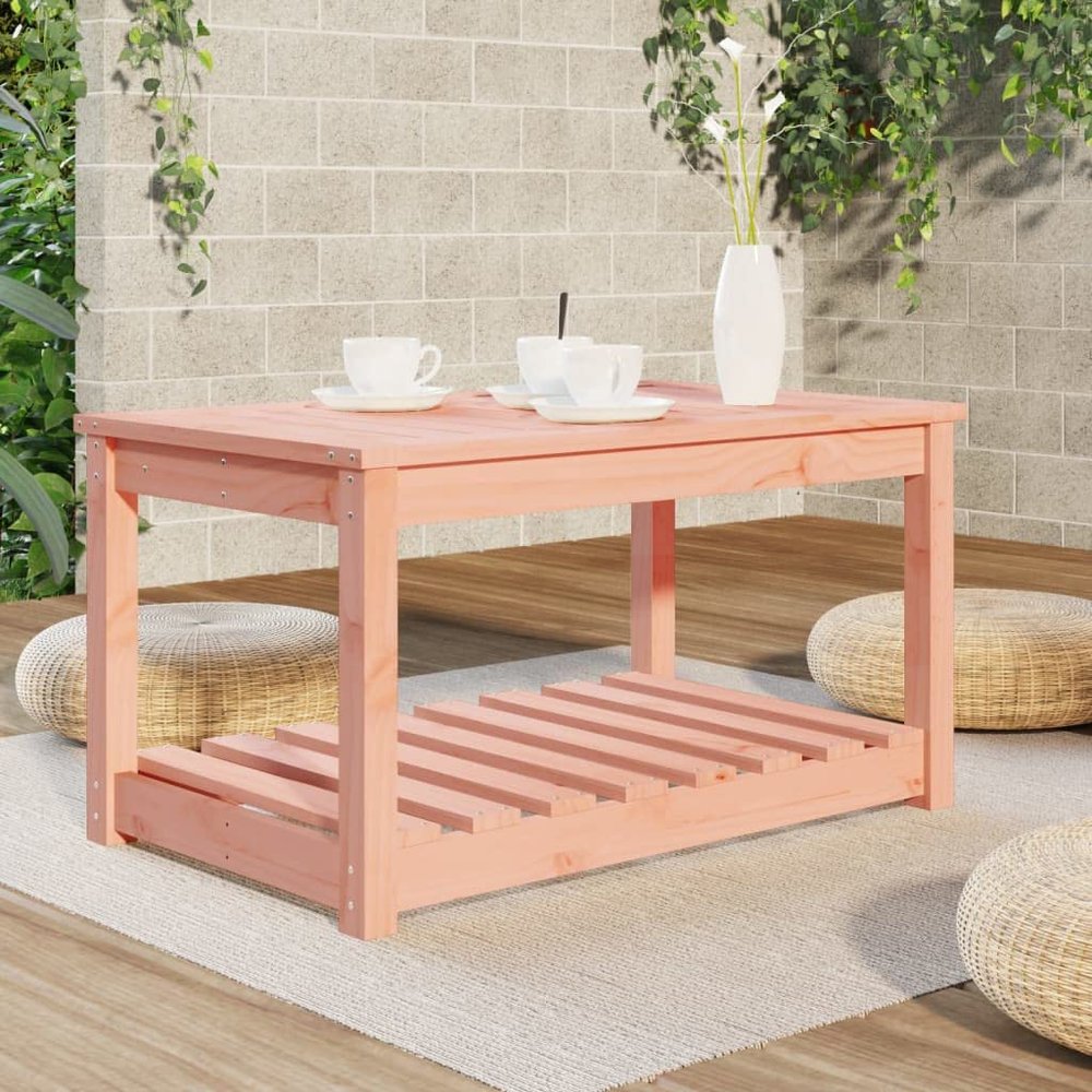 heybb Garden Table 82.5 x 50.5 x 45 cm, Outdoor Patio Table, Solid Douglas Fir Wood, 824139