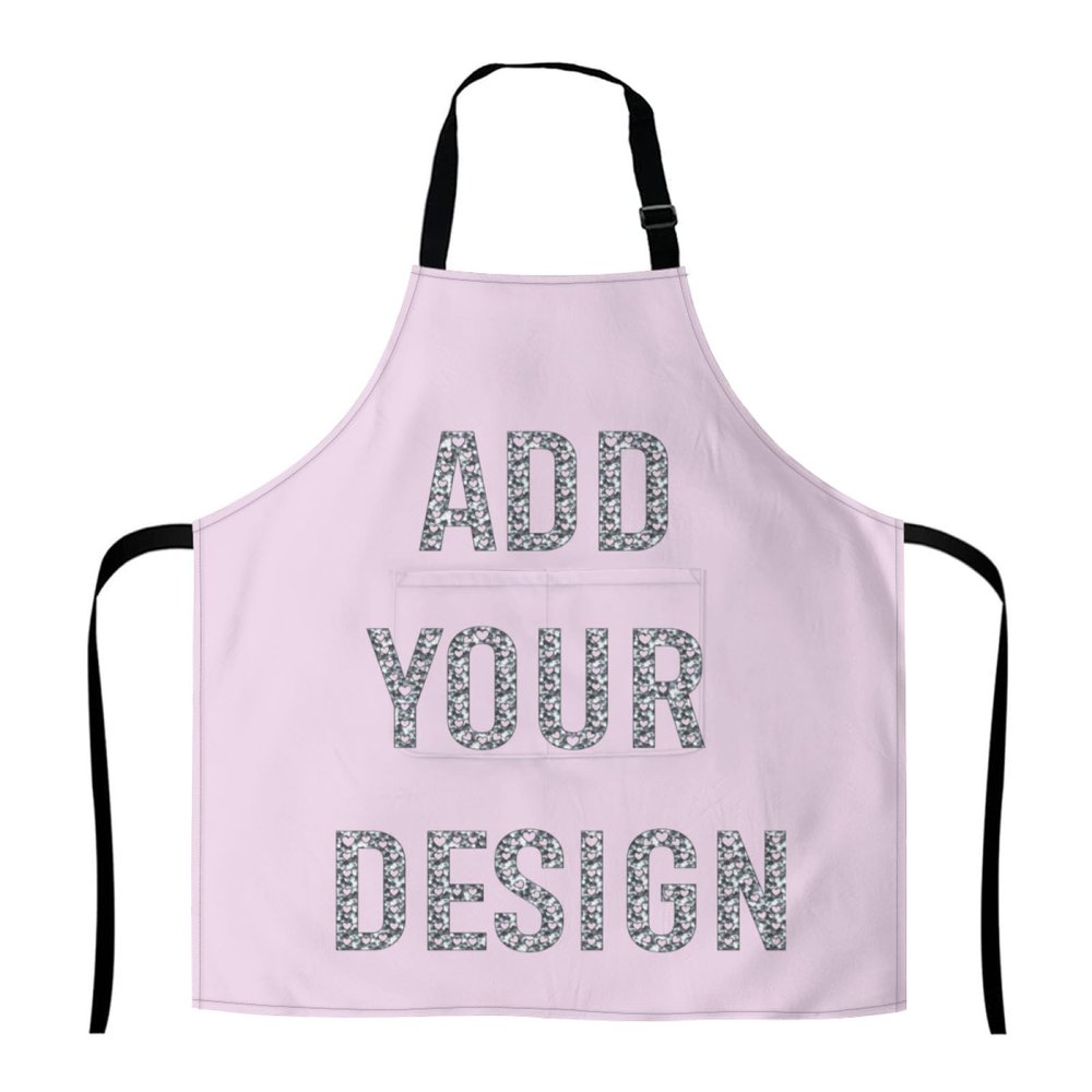 Miujonvy Restaurant Apron Your Image Here, Adjustable Cooking Apron for Kitchen, Garden and Salon, White, One Size