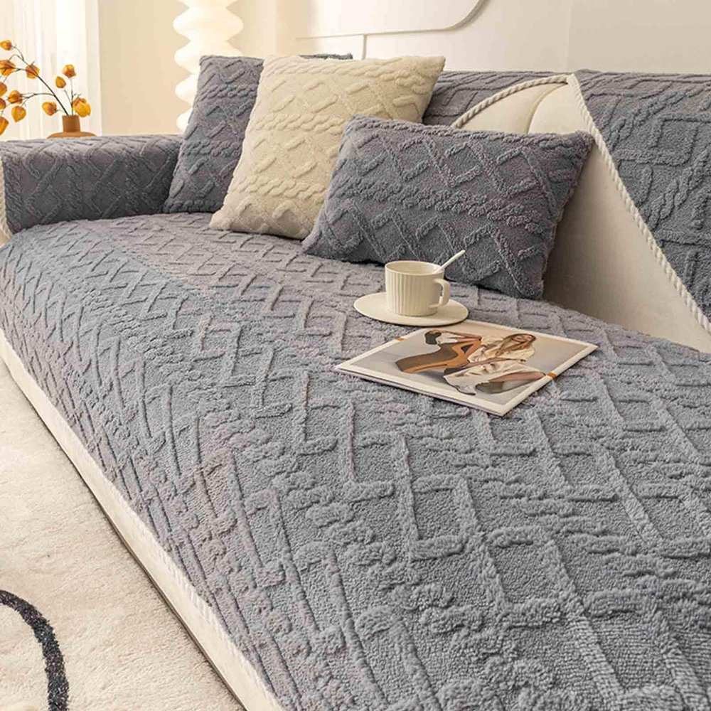 HLTQL L-Shaped Sofa Cover, Gray, 70 x 180 cm