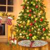 Treer Round Christmas Tree Skirt, 122 cm, Christmas Ornament Design B view 3