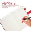 Red Faux Leather Planner Notebook with Closure view 2