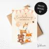 MeinBaby123 10 Kids' Birthday Invitations for Boys and Girls | Forest Animals Boho | Includes 10 Envelopes view 2