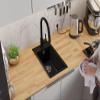 PRIMAGRAN Granite Sink for 30 cm+ Base Cabinets with Kitchen Faucet, 28 x 50 cm view 3