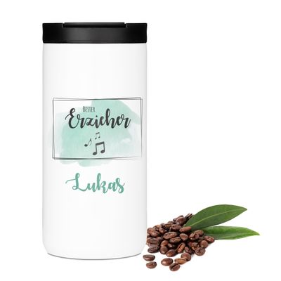 GRAZDesign Personalized Insulated Travel Mug for Educators, Stainless Steel, 400 ml