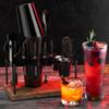 17-Piece Black Cocktail Shaker Set with Wooden Stand view 4