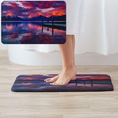 YoupO Indoor Doormat, National Park Lake Design, Non-Slip, Durable Welcome Mat for Front Door, 40.6 x 61 cm, Outdoor Rug, Entryway Mat