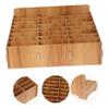 ABOOFAN 24-Compartment Storage Box, 1 Piece, Brown Wood, for Cell Phones view 3