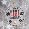 Evans1nism Christmas Acrylic Ornament “A House Is Not A Home Without A Belgian Laekenois,” Round, 7.6 cm, with Red String view 1