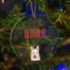 Evans1nism Christmas Acrylic Ornament “A House Is Not A Home Without A Belgian Laekenois,” Round, 7.6 cm, with Red String view 3