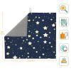 Dish-Drying Mat for Kitchen Counters, Dishwasher-Safe, 16 x 18 in, Navy Blue Sky and Star Print view 3