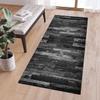 QQrunner Black Non-Slip Hallway and Kitchen Runner Rug, 100 x 120 cm view 2