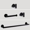 SEIDO 4-Piece Matte Black Bathroom Hardware Set, SUS 304 Stainless Steel view 1