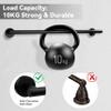 SEIDO 4-Piece Matte Black Bathroom Hardware Set, SUS 304 Stainless Steel view 2