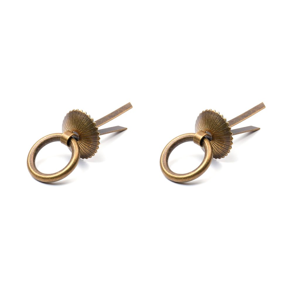 Tighall Antique Bronze Single-Hole Drawer Pulls, 2-Pack